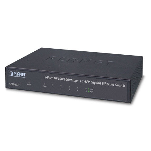Planet GSD-603F 5-Port 1-Port SFP Gigabit Ethernet Switch