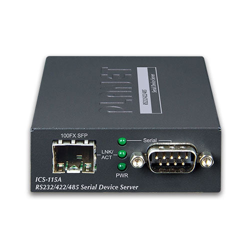 Planet RS232/RS422/RS485 Serial Device Server with 1-Port 100BASE-FX SFP