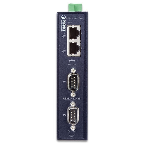 Planet ICS-2200T Industrial 2-Port RS232/RS422/RS485 Serial Device Server