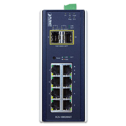 Planet IGS-10020MT Industrial 8-Port 1G + 2 SFP Managed Switch