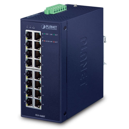 Planet IGS-1600T Industrial 16-Port 10/100/1000T Ethernet Switch