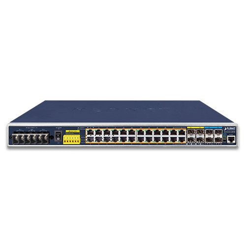 Planet Industrial L3 24-Port 802.3at PoE + 4-Port 10G SFP+ Managed Ethernet Switch