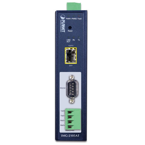 Planet Industrial 1-port RS232/422/485 Modbus Gateway1-Port 100BASE-FX SFP