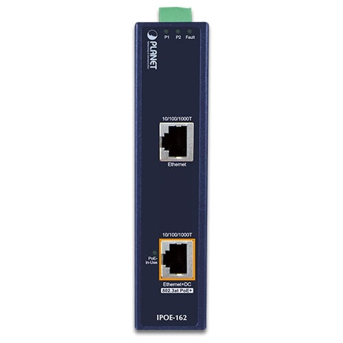 Planet IPOE-162 Industrial IP30 802.3at Gigabit High Power PoE Injector