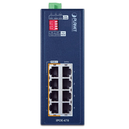 Planet Industrial 4-port Gigabit 802.3bt PoE++ Injector Hub