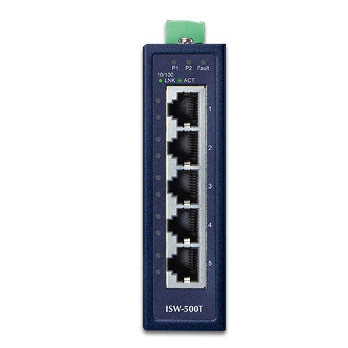 ISW-500T - Industrial 5-Port 10/100TX Compact Ethernet Switch