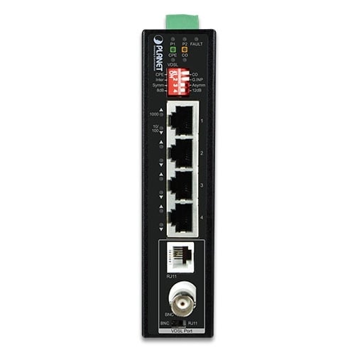 Planet IVC-234GT IP30 Industrial Gigabit Ethernet Extender w/ G.vectoring, 4-Port  RJ45