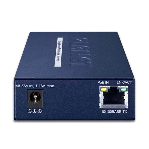 Planet 1-Port 10/100TX PoE PD + 1-Port Coax Long Reach PoE Injector