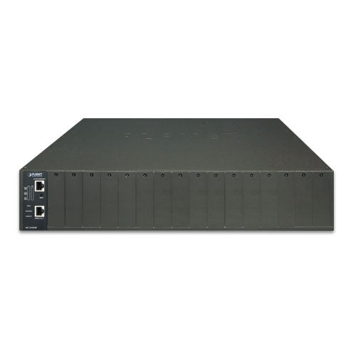 Planet 19″ 2U 16-Slot Managed Media Converter Chassis with Optional Redundant Power