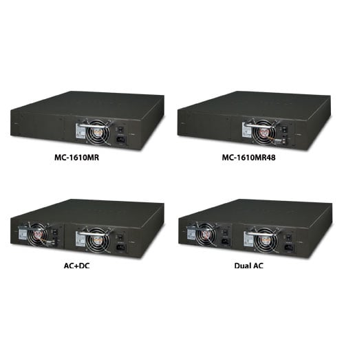 Planet 19″ 2U 16-Slot Managed Media Converter Chassis (DC Power)