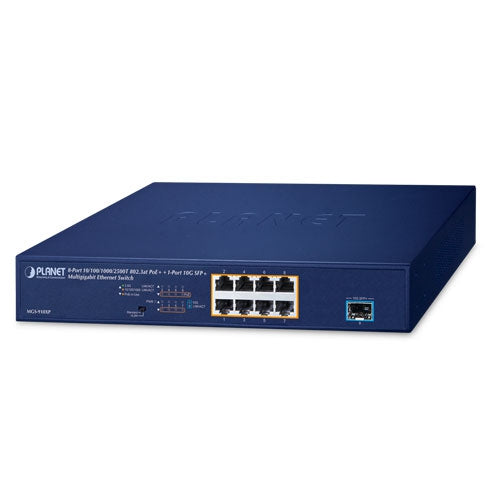 Planet MGS-910XP  8-Port 2.5G PoE+ 10G SFP+ Multigigabit Ethernet Switch (120 Watts)