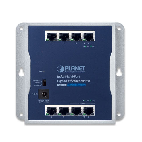 Planet Industrial 8-Port Gigabit Wall-mounted Gigabit Ethernet Switch