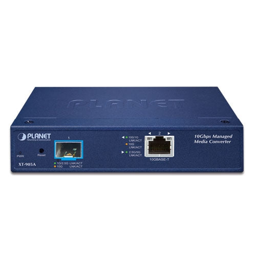 Planet 1-Port 10G/5G/2.5G/1G  1-Port 10G SFP+ Managed Media Converter