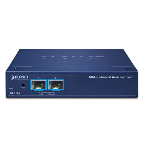 Planet XT-915A 2-Port 10G/1GBASE-X SFP+ Managed Media Converter