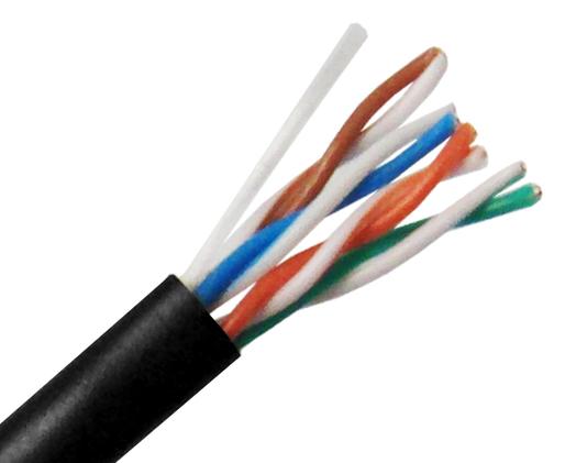 CAT5E Outdoor Bulk Ethernet Cable Solid Copper UL Listed UTP CMX 24 AWG