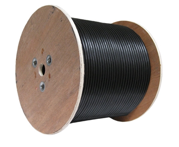 CAT6A Indoor/Outdoor Bulk Ethernet Cable, UV Resistant, Shielded CMX/CMR, 23 AWG 1000FT - Black