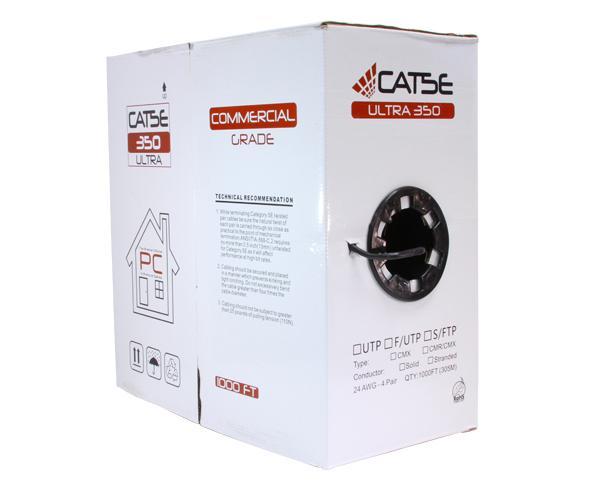 CAT5E Outdoor Bulk Ethernet Cable Solid Copper UL Listed UTP CMX 24 AWG
