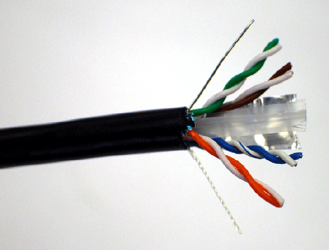 Shireen DC-2021 - Outdoor CAT6 FTP - 1000ft Spool 4 twisted pairs of 23 AWG