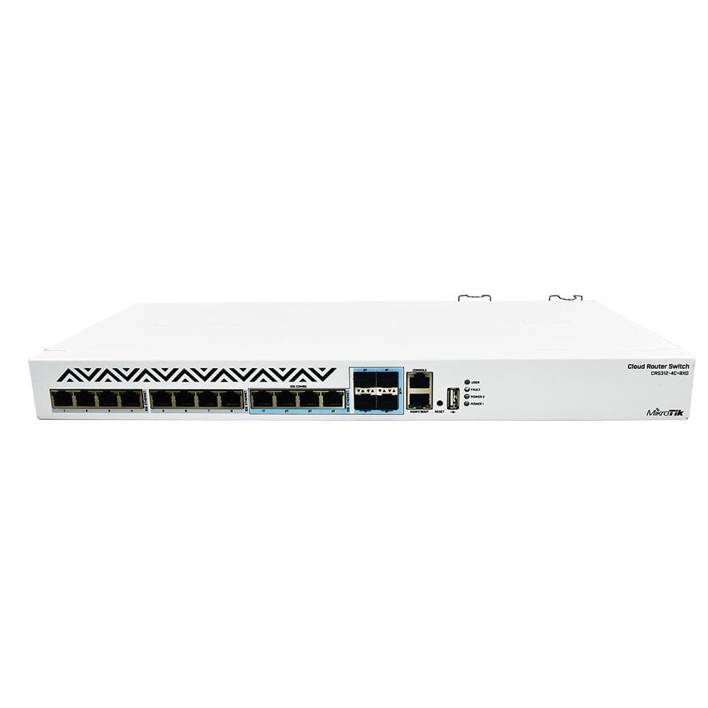 MikroTik CRS312-4C+8XG-RM 8-Port RJ45 4-SFP+ 10GbE Switch