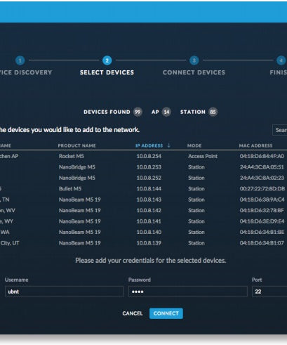 Ubiquiti CRM-P Device Discovery