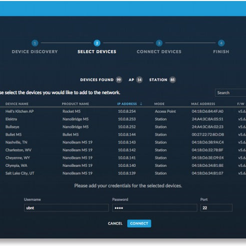 Ubiquiti CRM-P Device Discovery