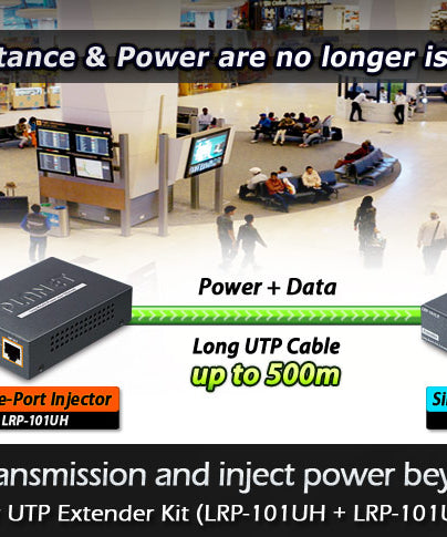 Planet LRP-101U-KIT Convenient PoE over UTP Extender in Harsh Environment