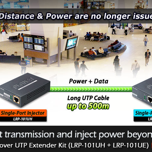 Planet LRP-101U-KIT Convenient PoE over UTP Extender in Harsh Environment