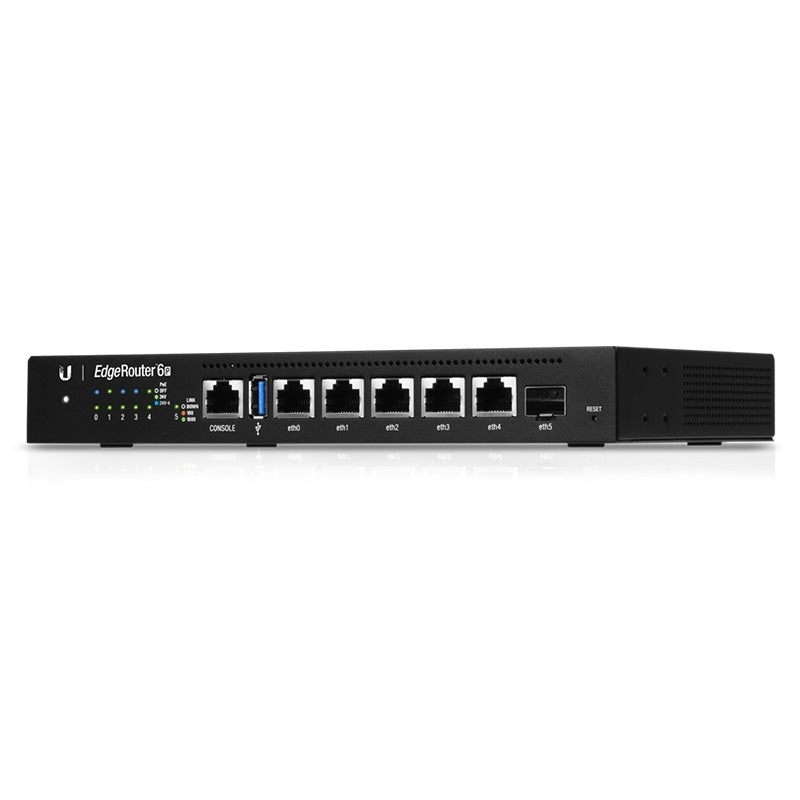 Ubiquiti ER-6P EdgeRouter 6-Port with 24V PoE Out, Gigabit Throughput, SFP Cage