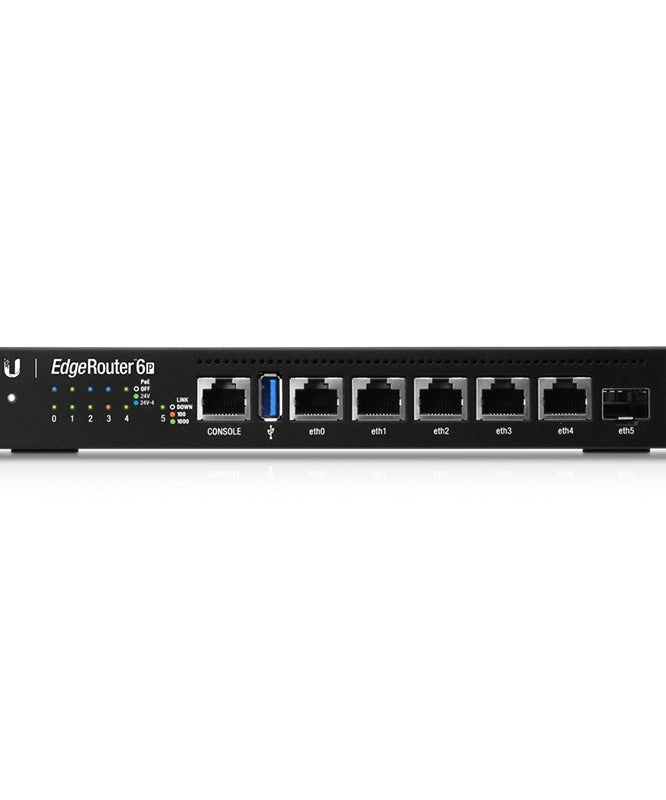 Ubiquiti ER-6P EdgeRouter 6-Port with 24V PoE Out, Gigabit Throughput, SFP Cage