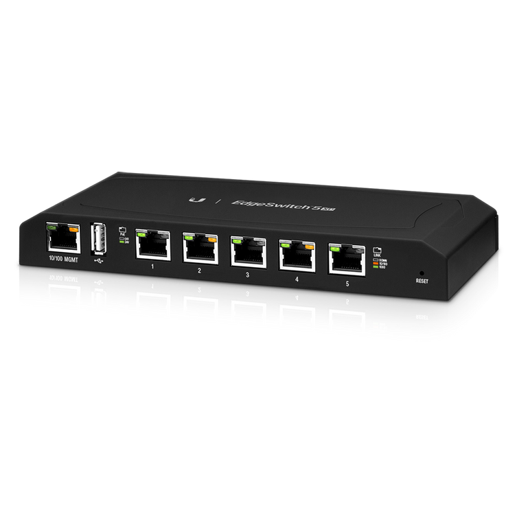 Ubiquiti Networks ES-5XP EdgeSwitch XP 5-Port Gigabit Switch with 24V Passive POE Support