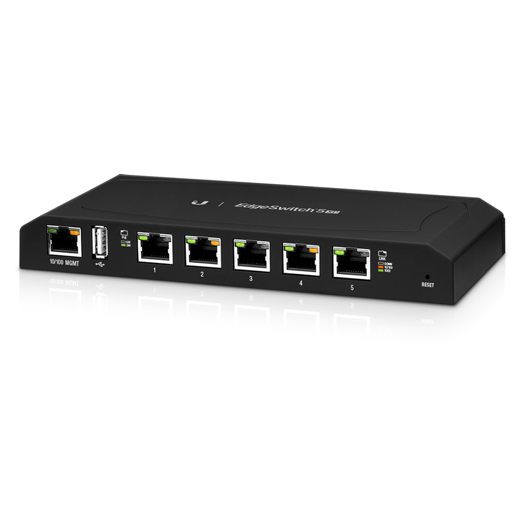 Ubiquiti Networks ES-5XP EdgeSwitch XP 5-Port Gigabit Switch with 24V Passive POE Support