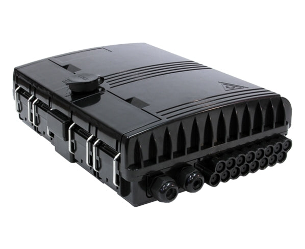 Fiber Distribution Unit, Wall Mount, Plastic, 16 SC Connections, 24 Splices, Outdoor, IP-66 Rated