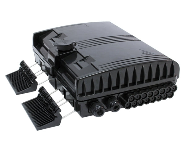 Fiber Distribution Unit, Wall Mount, Plastic, 16 SC Connections, 24 Splices, Outdoor, IP-66 Rated