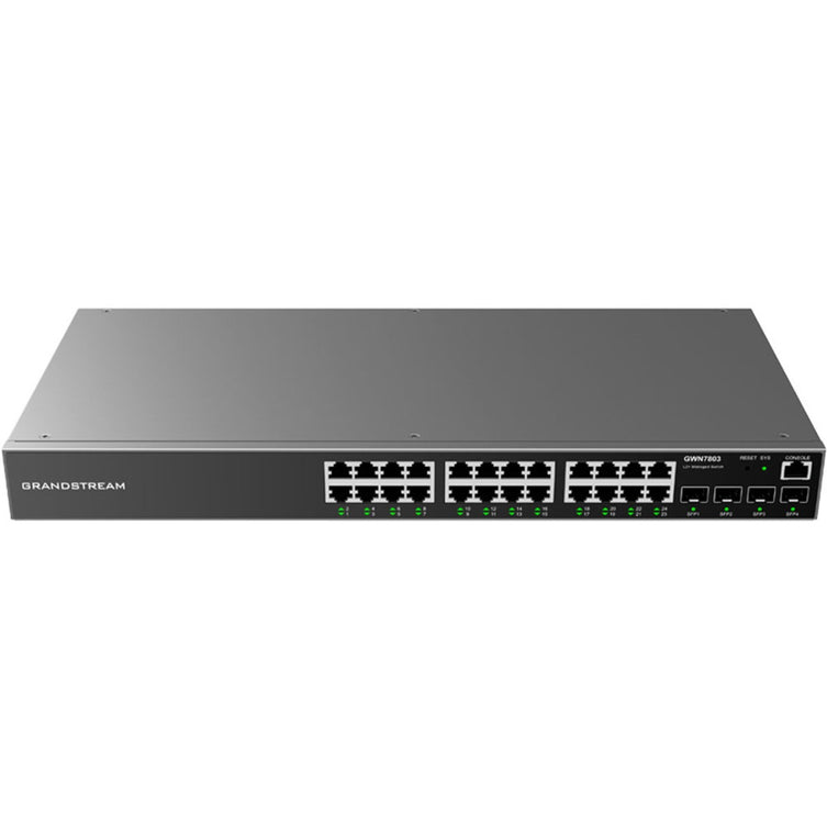 Grandstream GWN7803 Enterprise 24-Port Gigabit L2+ Managed Network Switch 4 SFP