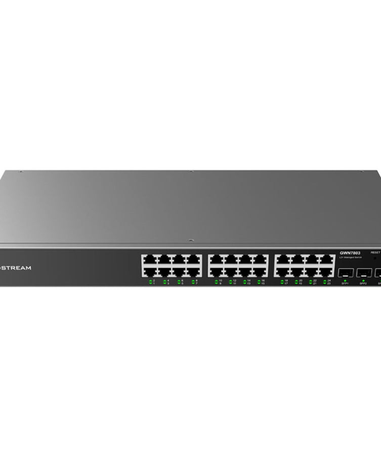 Grandstream GWN7803 Enterprise 24-Port Gigabit L2+ Managed Network Switch 4 SFP