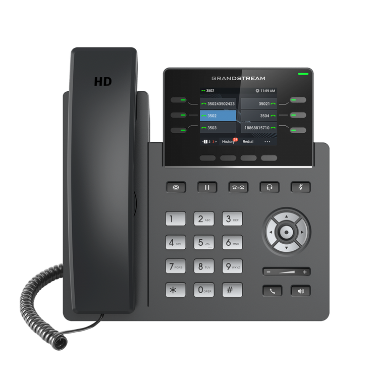 Grandstream Networks GRP2613 6 Lines, 3 SIP Accounts, 2.8 in screen
