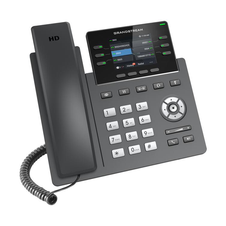 Grandstream Networks GRP2613 6 Lines, 3 SIP Accounts, 2.8 in screen