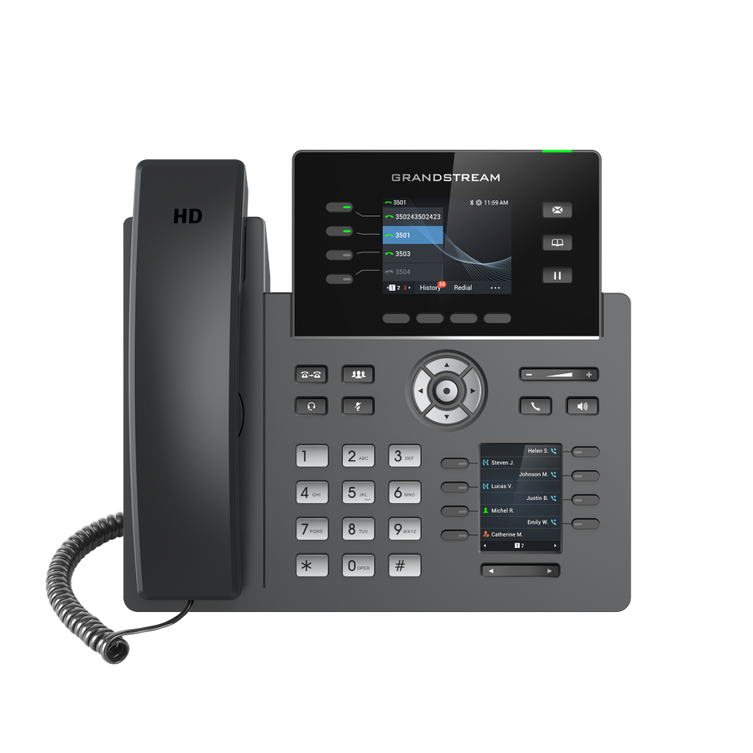 Grandstream GRP2614 4-Line Gigabit Wi-Fi Dual Display IP Phone
