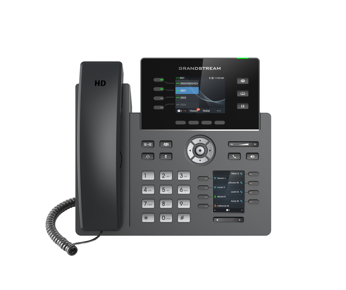 Grandstream GRP2614 4-Line Gigabit Wi-Fi Dual Display IP Phone