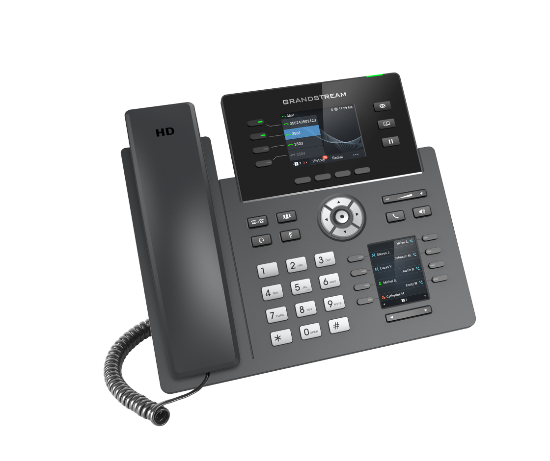 Grandstream GRP2614 4-Line Gigabit Wi-Fi Dual Display IP Phone