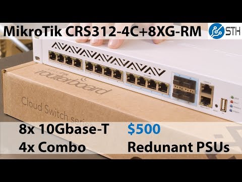 MikroTik CRS312-4C+8XG-RM 8-Port RJ45 4-SFP+ 10GbE Switch