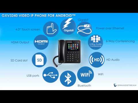  Grandstream Networks GXV3240 Android Video IP Phone with 4.3 inch LCD