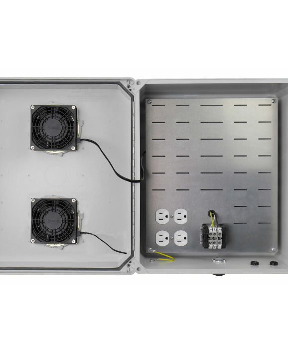 Hana Wireless HW2-N18-1HF Gen 2 FRP NEMA 18x16x8 120VAC Heat Fan