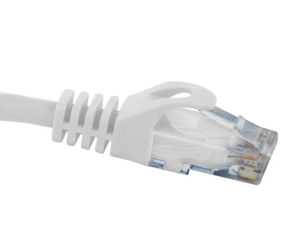 CAT6 Ethernet Patch Cable, Snagless Molded Boot White