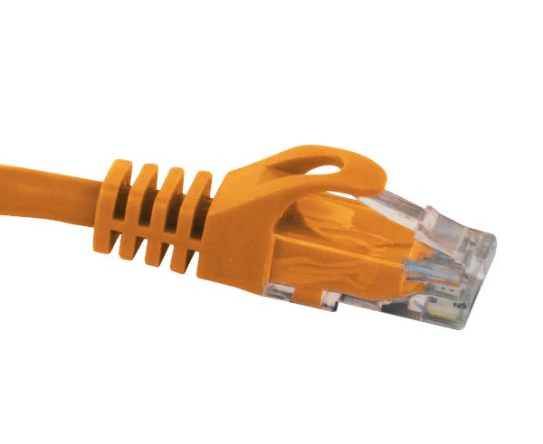CAT6 Ethernet Patch Cable, Snagless Molded Boot Orange