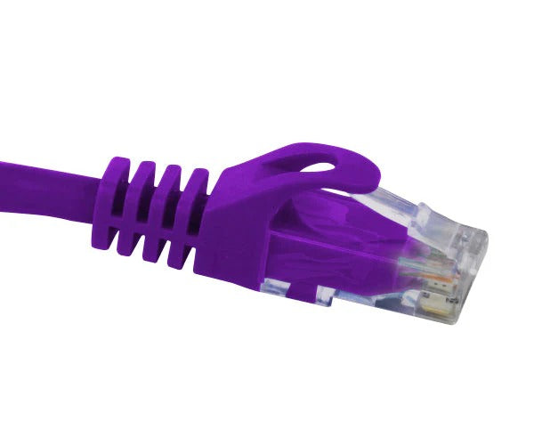 CAT6 Ethernet Patch Cable, Snagless Molded Boot Purple