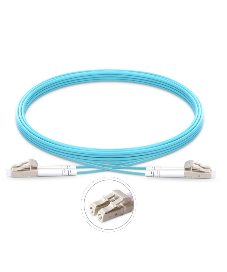 LC UPC to LC UPC Duplex OM3 Multimode (OFNR) 2.0mm Fiber Cable 10m)