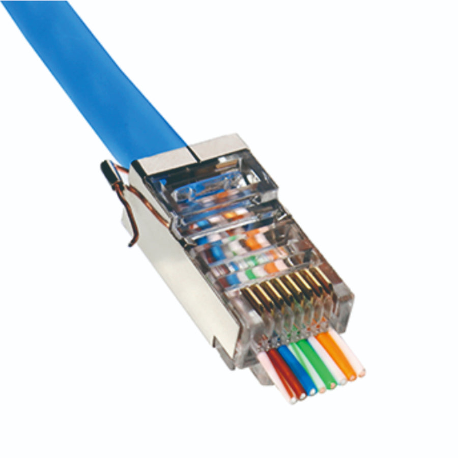CAT5E STP Shielded w ESD Hook 8P8C Connector 100PK/JAR
