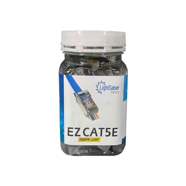 CAT5E STP Shielded w ESD Hook 8P8C Connector 100PK/JAR
