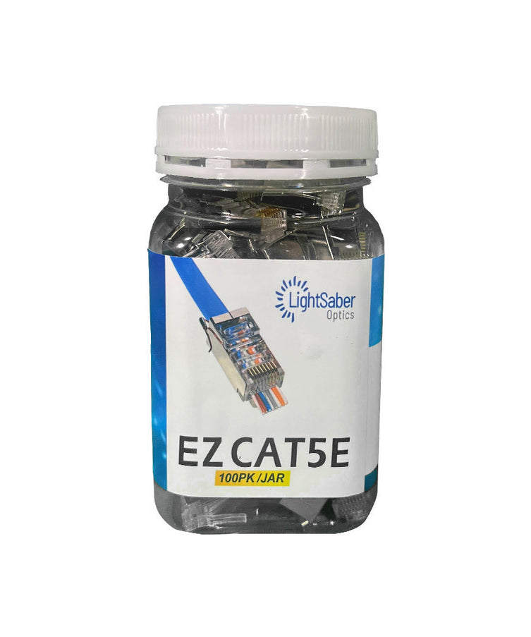 CAT5E STP Shielded w ESD Hook 8P8C Connector 100PK/JAR